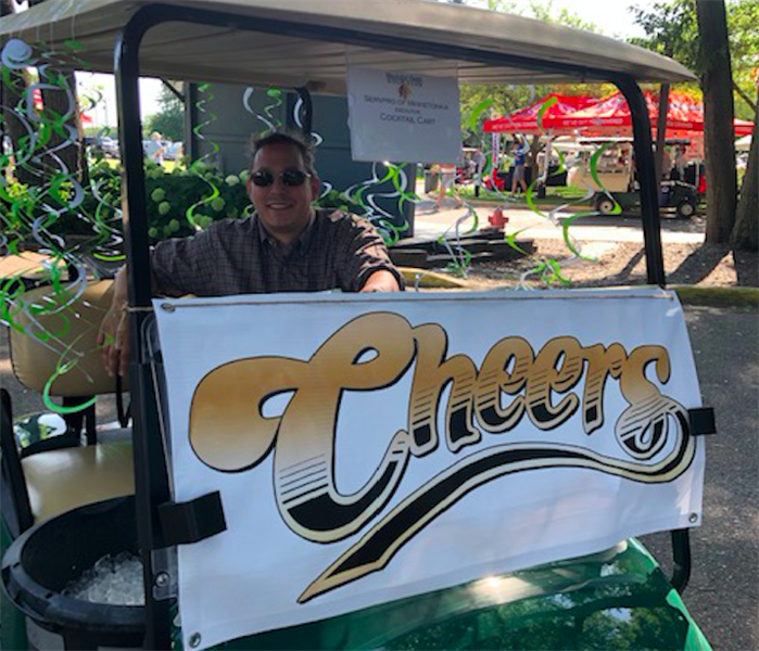 Golf cart at tournament